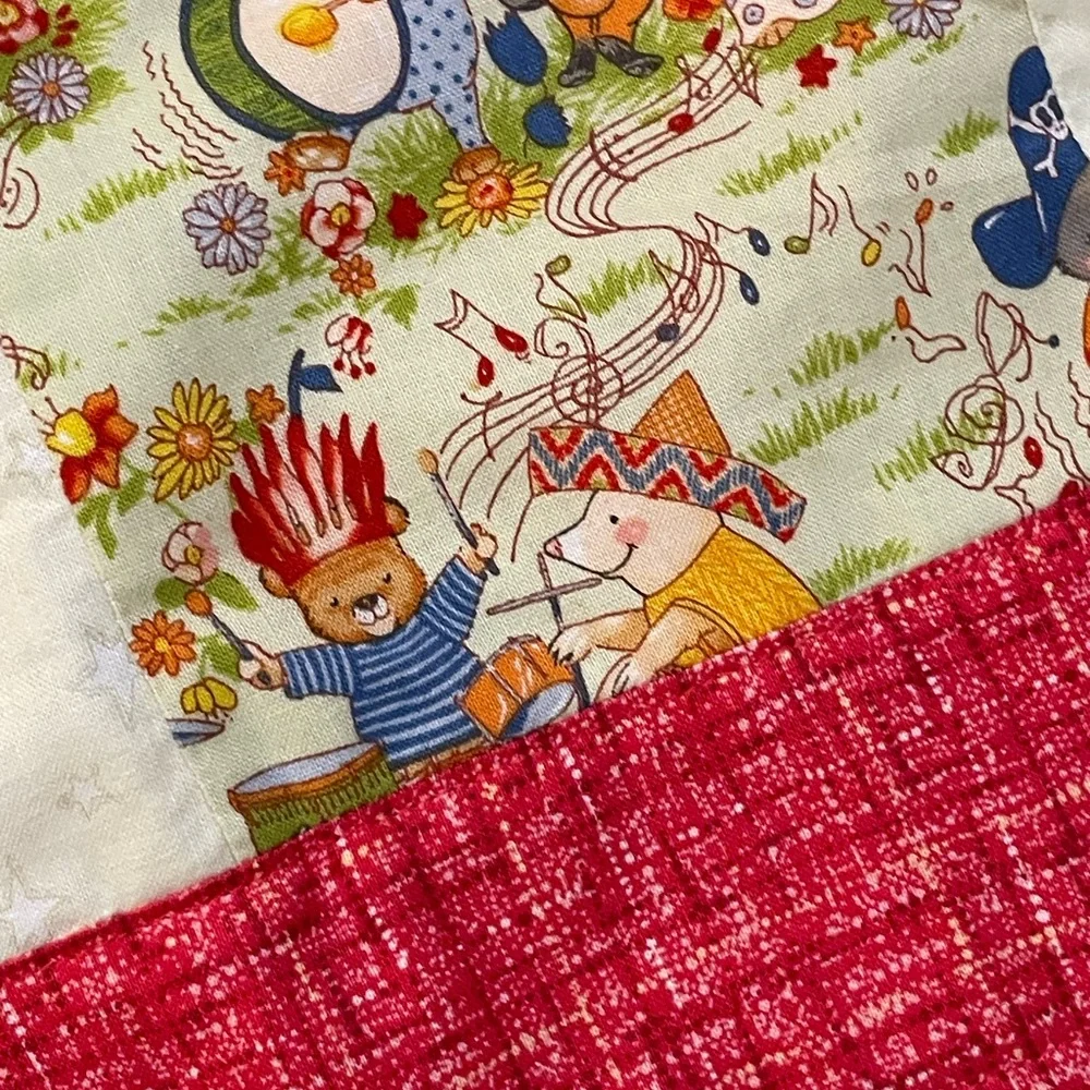 Patchwork Quilt Handcrafted by Shepherd Quilters Stroller Blanket Child Size